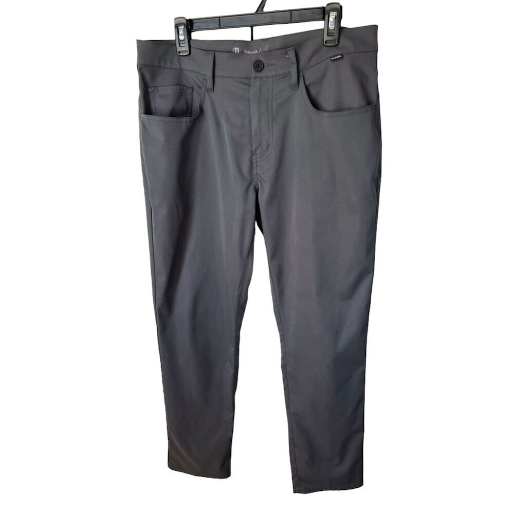 Travis Mathew Men's Gray Chino Pants Size 34 Casual Straight Leg